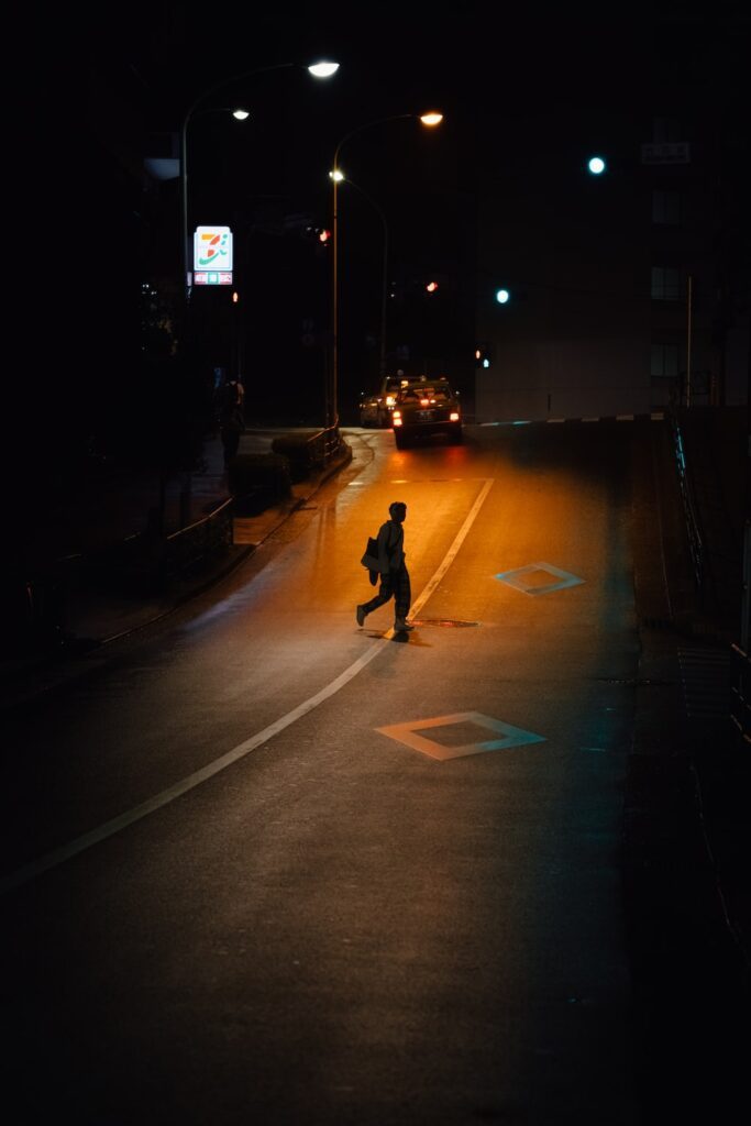 Walking at night